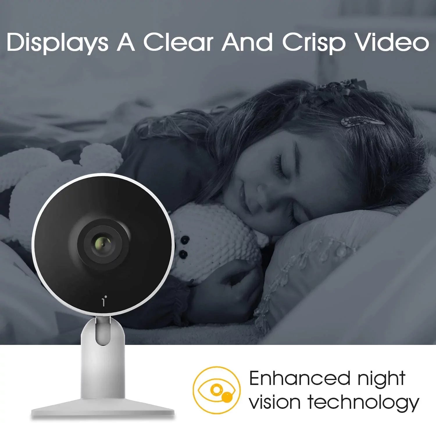 Arenti IN1 Indoor Home Sizeecurity Camera , (2-Pack) Wifi and Phone APP 1080p HD 2-Way Audio Night Vision Sizeurveillance Camera