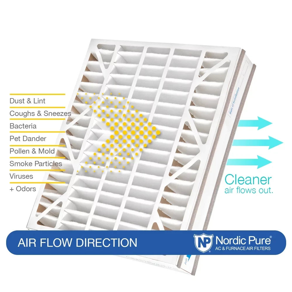 Air Bear 20x25x5 (4 7/8) AC Filter Replacement MERV 14 Plus Carbon 2 Pack