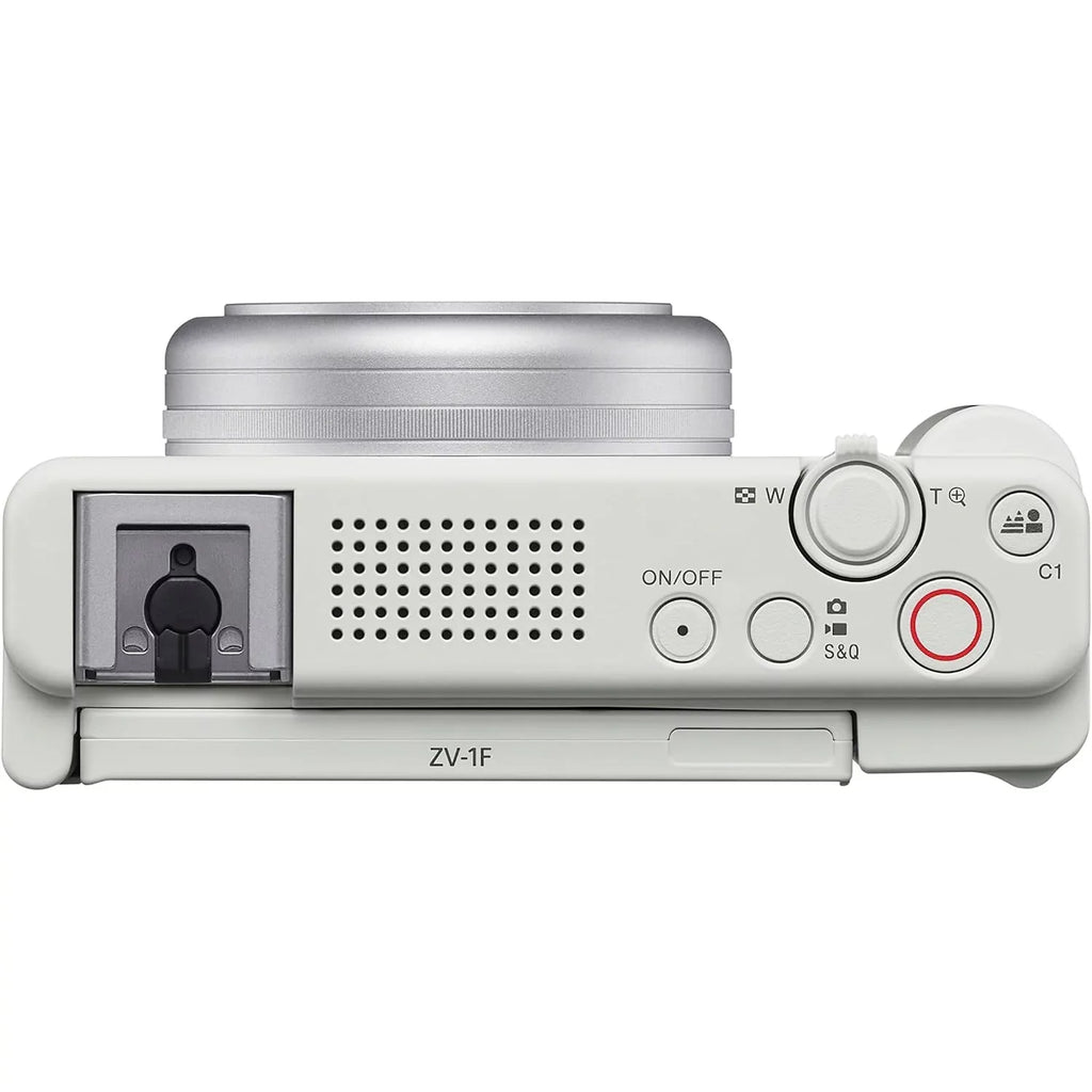 Sizeony ZV-1F Vlog Camera with 4K Video & 20.1MP for Content Creators and Vloggers Ivory ZV-1F/W Bundle
