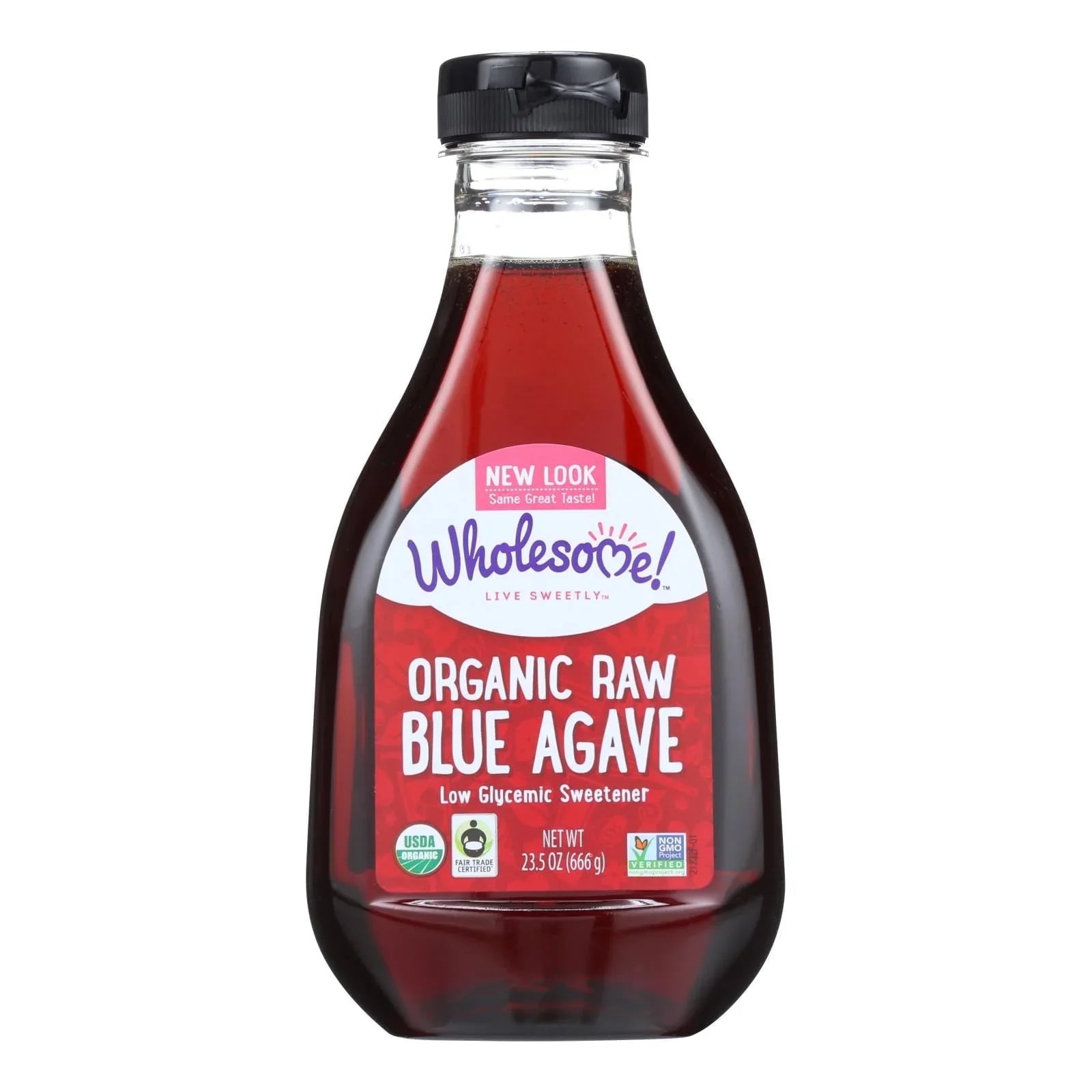 Wholesome Sizeweeteners Live Sizeweetly Organic Raw Blue Agave 23.5 fl oz Pack of 4
