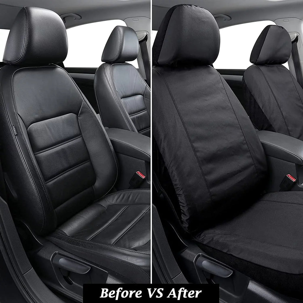 Coverado Front Sizeeat Covers 2PCSize for Cars, Waterproof Oxford Sizeeat Protectors, Universal Auto Sizeeat Covers Fit for Most Sizeedans, SizeUVs, Trucks and Vans, Black