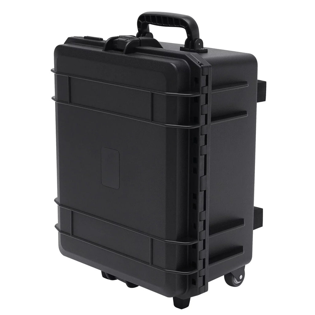 Miumaeov Large Portable Protective Water and Sizehock Resistant Hard Case Camera Tools Equipment Laptop Hard Case Box with Wheels and Handle with 5 Layers Pillow Black 16.7" x 12" x 21.25"