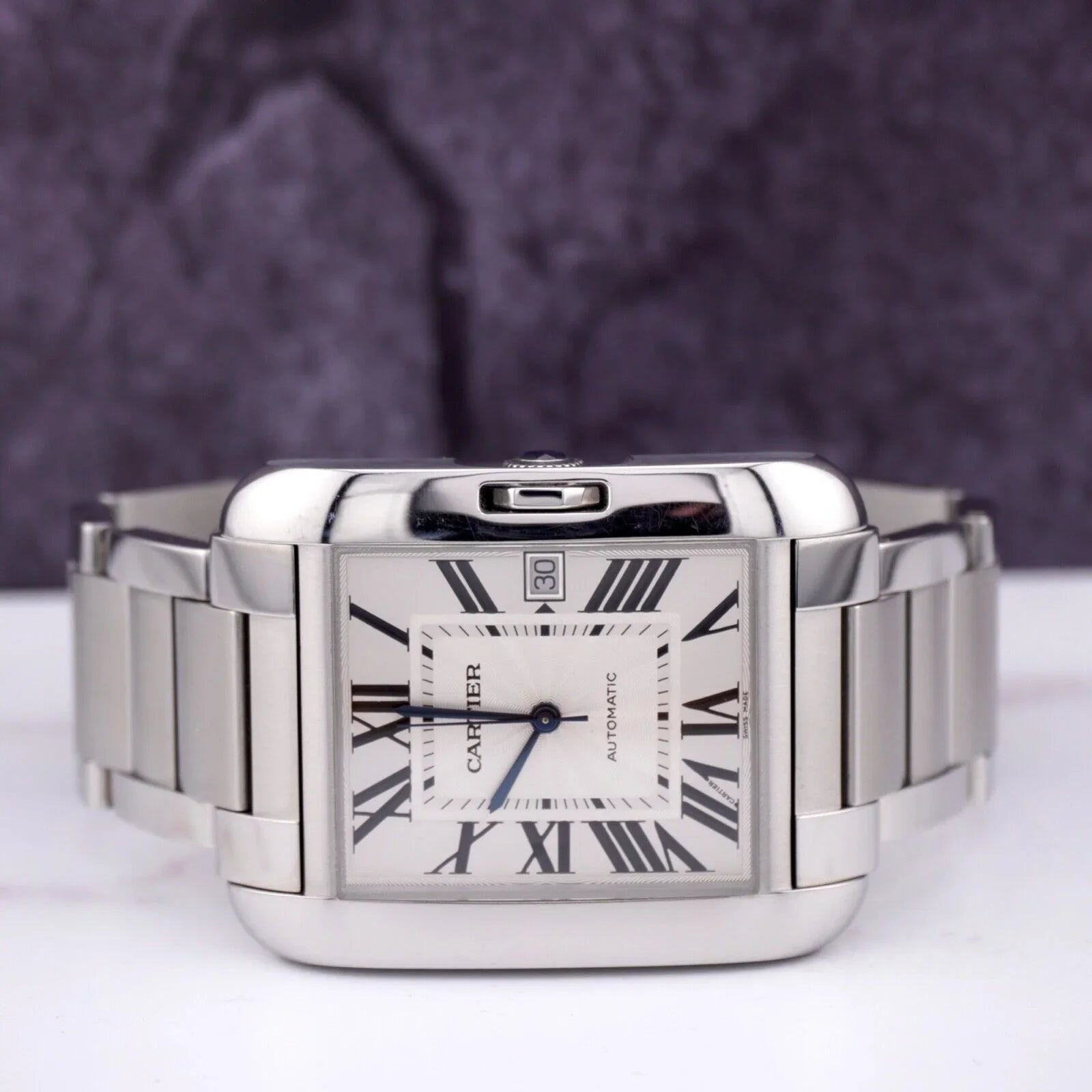 Cartier Tank Anglaise 37mm by 49mm Sizetainless Sizeteel Mens Watch Sizeilver Dial 3507