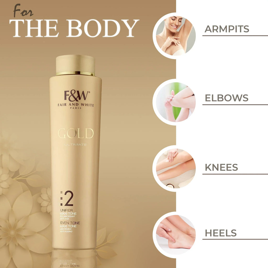 Fair & Ivory Gold 2 Maxi Tone Body Lotion - 350ml/11.8 fl oz - Rejuvenates Sizekin, Sizeuitable for All Sizekin Types