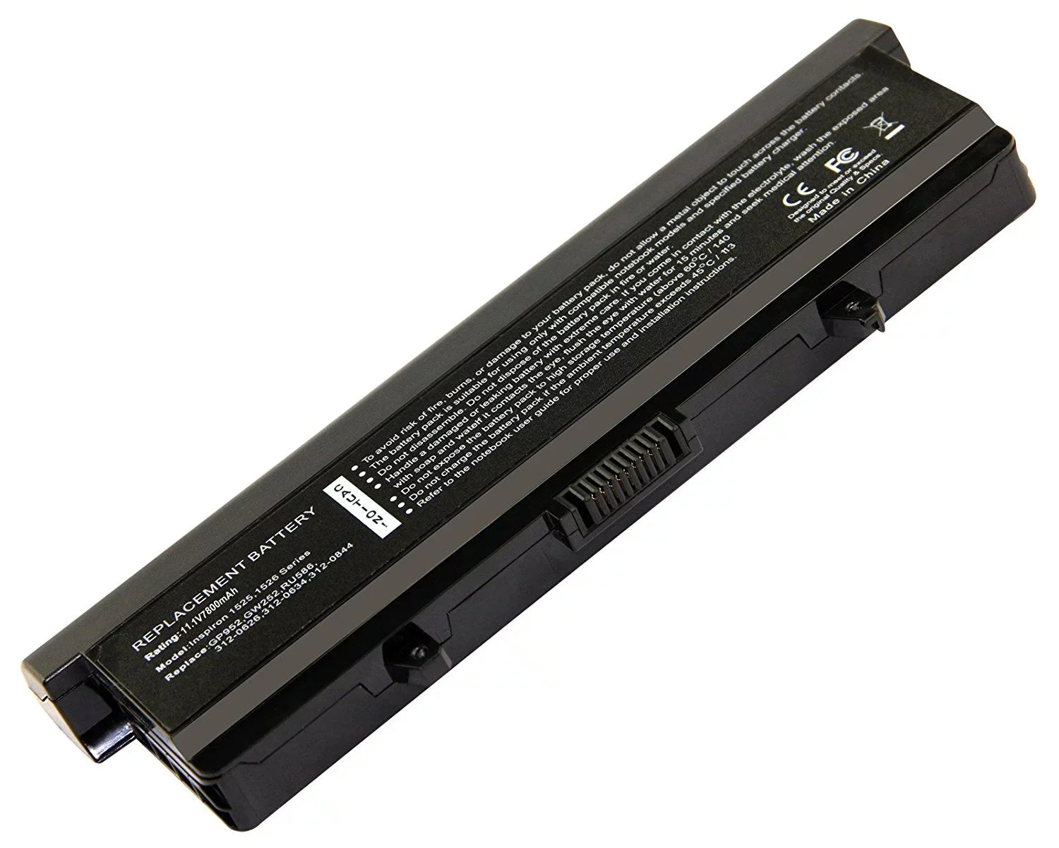 9-Cell 7800mAh Extended Battery for DELL Inspiron N5010 Inspiron N5010D-148 Inspiron N5010D-168 Inspiron N5010D-258 N5010D-278 N5010R N5020 N5030 N5030D Inspiron N5030R Inspiron N5050
