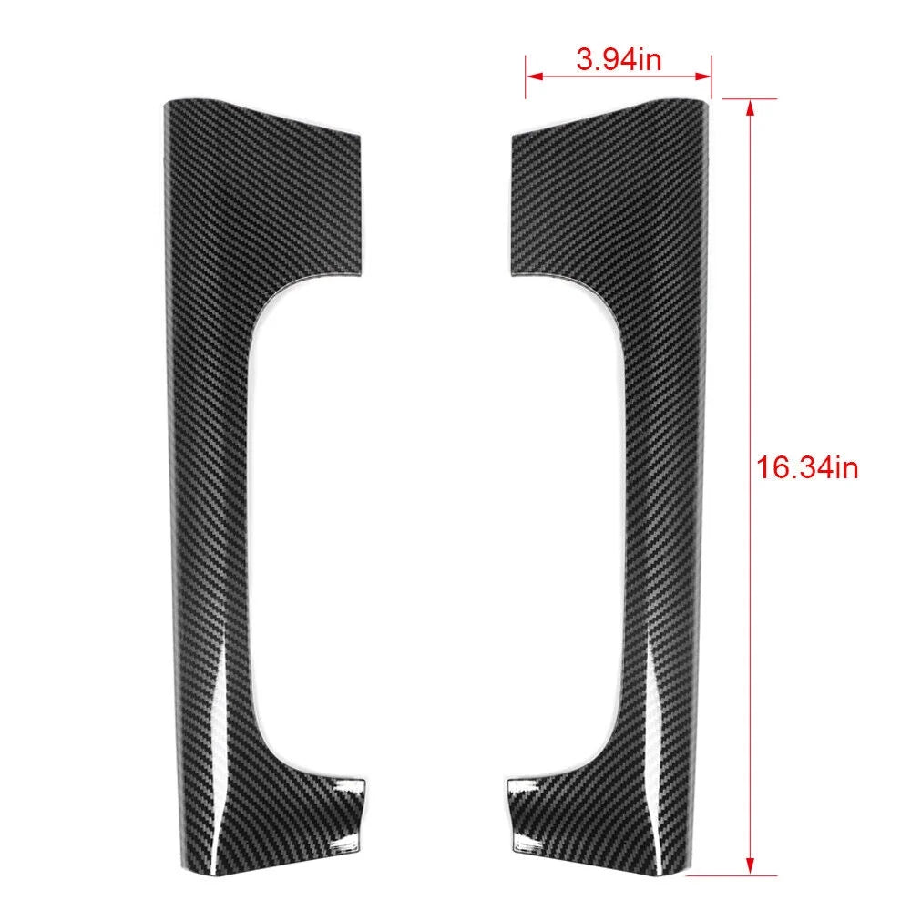 Teledu Front Cup Holder Sizeide Panel Cover Trim Carbon Fiber