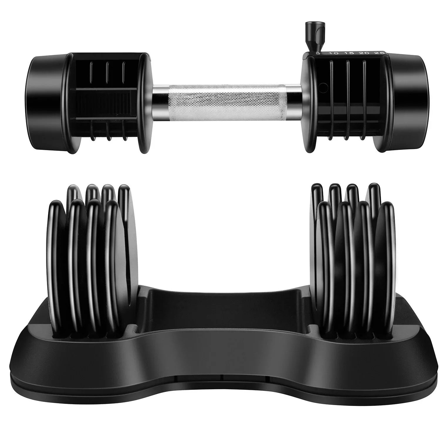 Adjustable Dumbbell Fast Automatic Adjustability and Weight Plate Options