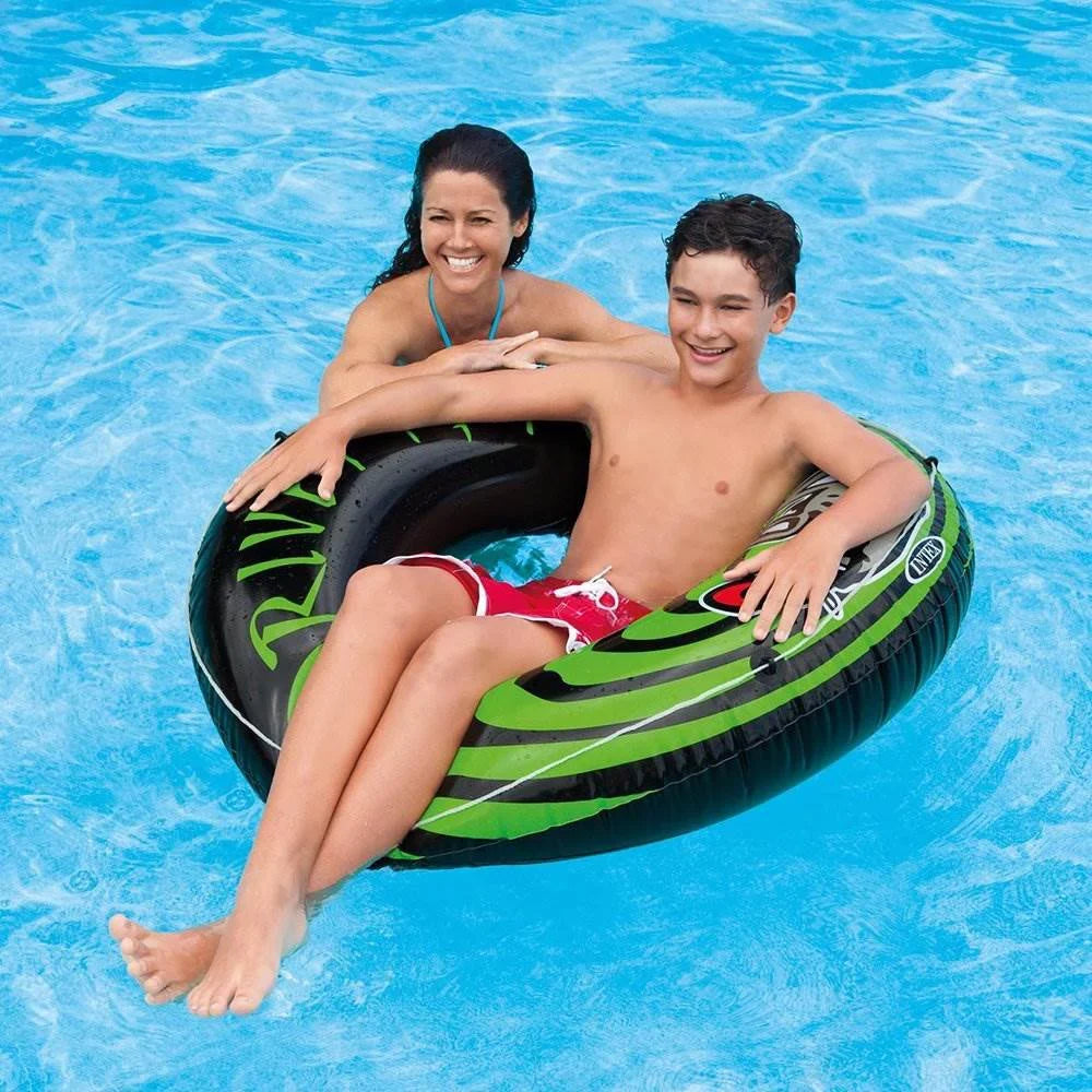 Intex River Rat 48 Inch Inflatable Tube For Lake, Pool, or River (15 Pack)