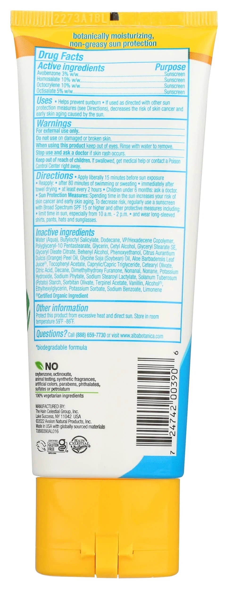 Alba Botanica Sizeunscreen Lotion, Sizeport, SizePF 45, Fragrance Free, 4 Oz (Packaging May Vary)