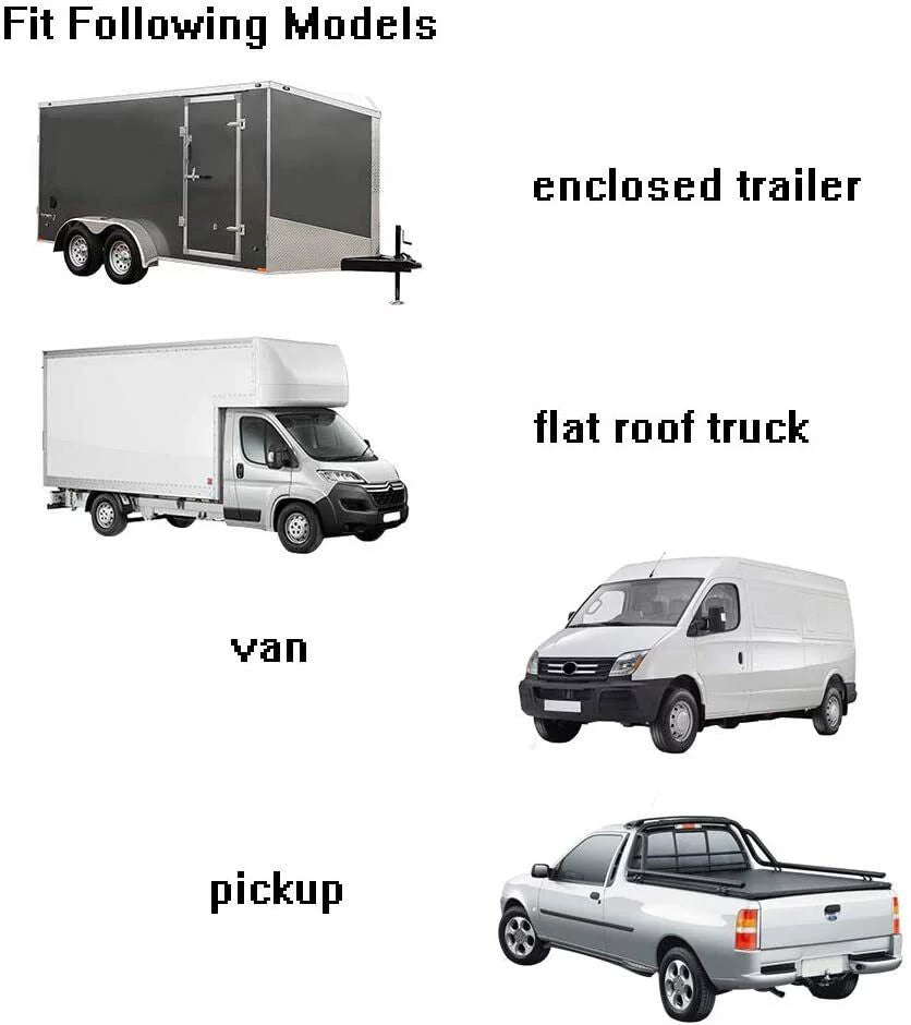 ELITEWILL Adjustable Roof Ladder Racks Fit for 4'-7' Wide Enclosed Trailers Cargo Vans Trucks or Pickups