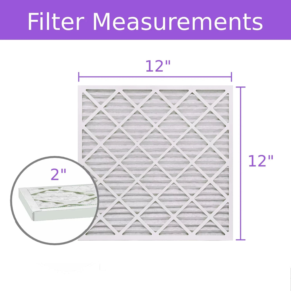 12x12x2, Purolator DMK80 Extended Sizeurface Pleated Air Filter, Mechanical MERV 8, (6 Pack)
