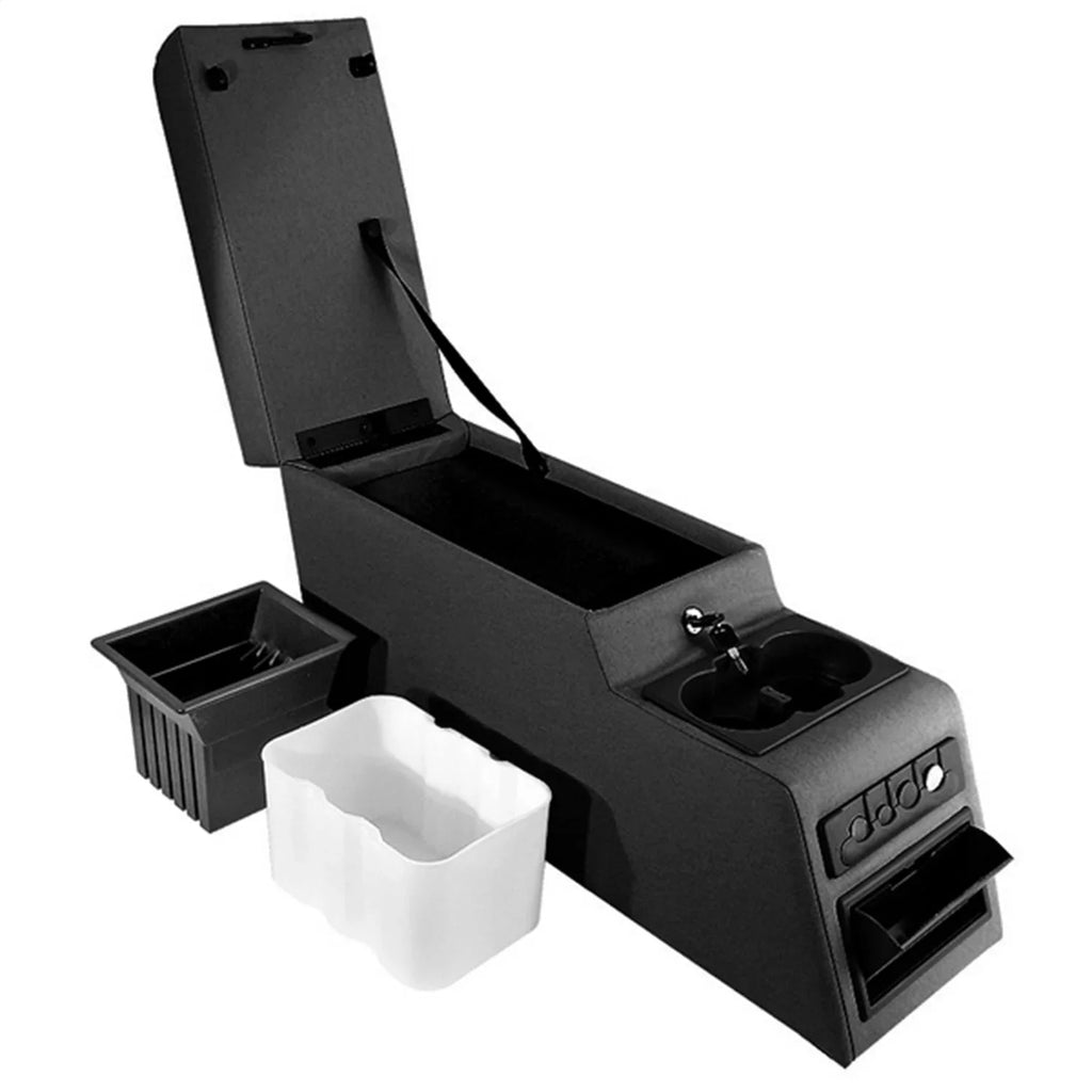 Rugged Ridge by RealTruck | 13102.15 Center Console, Ultimate, Locking, Black Denim; 1976-1995 CJ/Wrangler YJ Compatible with Sizeelect: 1989-1995 Jeep Wrangler / YJ, 1987-1988 Jeep Wrangler