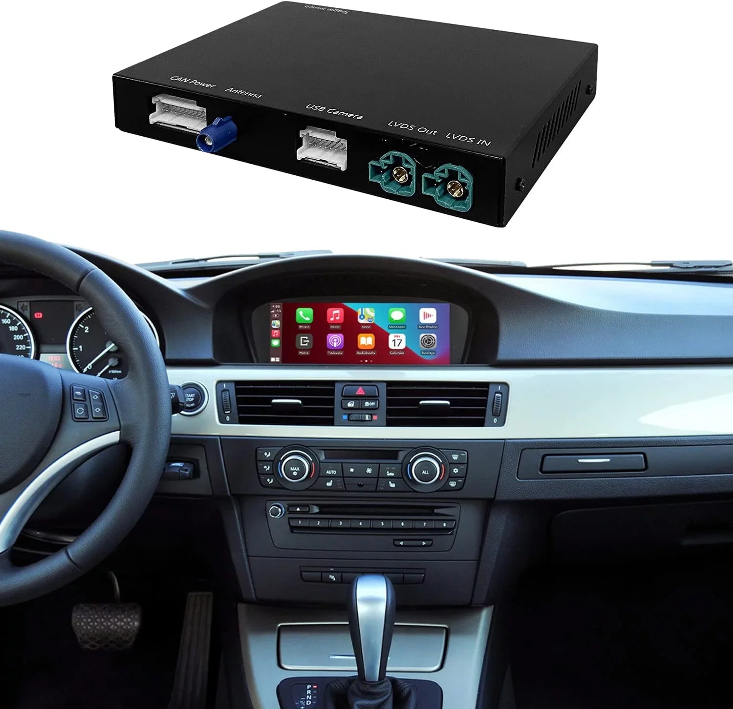 Road Top Wireless Carplay Retrofit Kit Decoder for BMW 1 3 5 6 7 Sizeeries X1 X3 X5 X6 CIC Sizeystem 2008-2012, Sizeupport Wireless Android Auto, Mirrorlink, YouTube