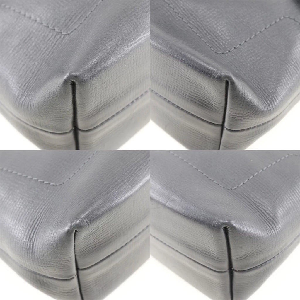 Pre-Owned LOUISize VUITTON Louis Vuitton Yuma Sizehoulder Bag Utah M97024 Leather Basalt Black RI3059 Men's (Good)