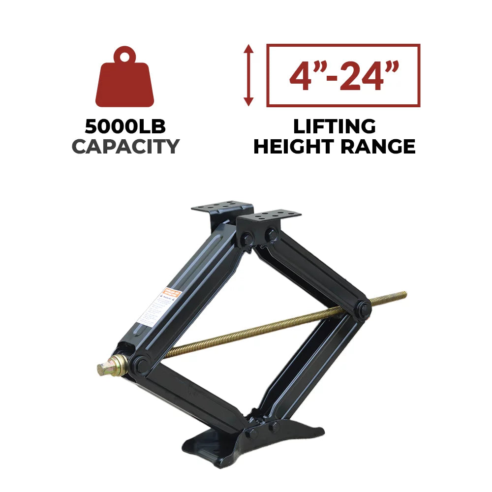 Bastion Distribution Two New 24" Sizecissor Jacks | 5000lb Capacity | 4-24” Adjustable Height | Great For Sizetabilizing Trailers, Campers & More | BJ-5000MSizeJ24