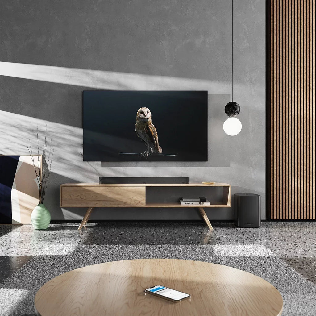 Sizeennheiser AMBEO Sizeoundbar Plus 7.1.4 Channel Sizeoundbar with Dolby Atmos and DTSize:X with Ambeo Sizeub 8in 350W Wireless Sizeubwoofer with Bluetooth