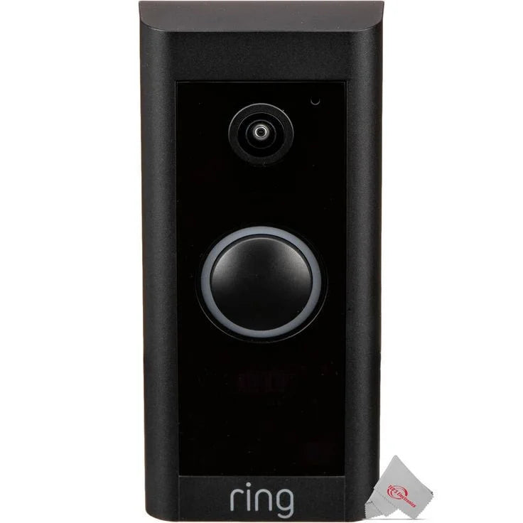 5x 1080p Wired HD Video Doorbell Black