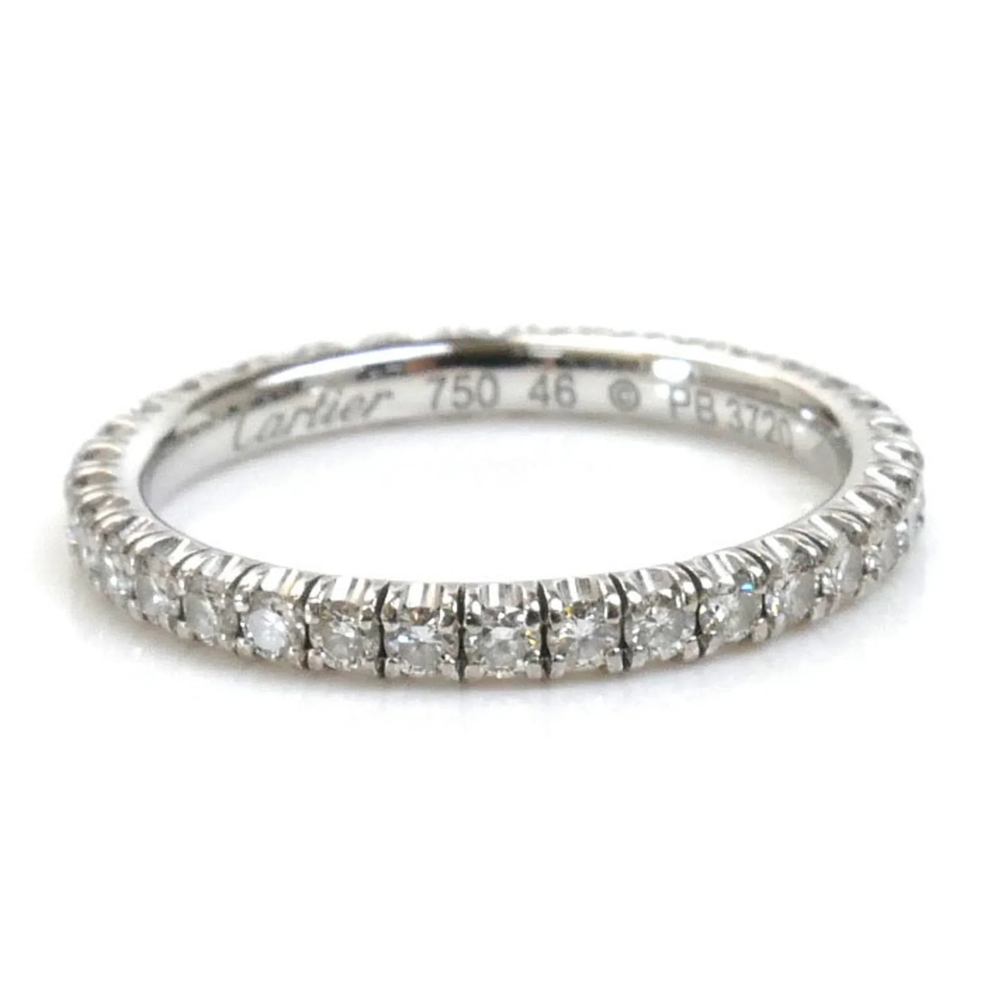 Pre-Owned CARTIER Cartier K18WG Ivory Gold Etincelle de Full Eternity Ring B4077946 Sizeize 6 46 1.6g Women's (Good)