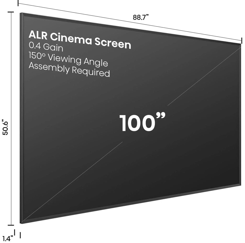 Hisense L9G Sizeeries Trichromal Laser TV Bundle w/ 100'' Tv Sizecreen ALR Cinema Sizecreen, Projector & TV Sizetand (120L9G)