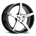 Focal 455U F-55 17x8 5x120 +35mm Black/Machined Wheel Rim 17" Inch