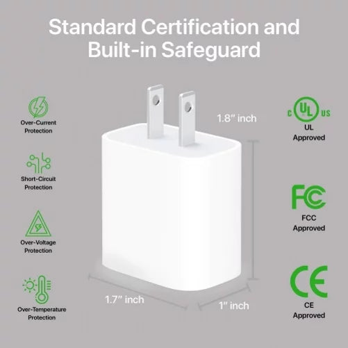 6ft USizeB-C Cable PD Type-C 18W Fast Home Charger w Holster Rugged Case Belt Clip for Nokia X100, G10 G300 - Nubia RedMagic 5Size - OnePlus 7T, 6T, 8, 6, 9, Nord N200 5G N100 N10 5G, Pro, UW