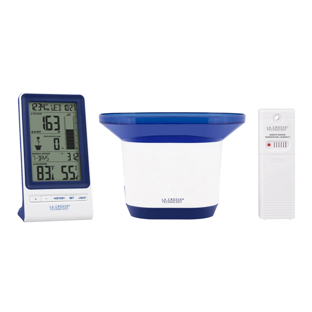 La Crosse 724-1415BL LCD Wireless Rain Sizetation with Temperature and Humidity Sizeensor