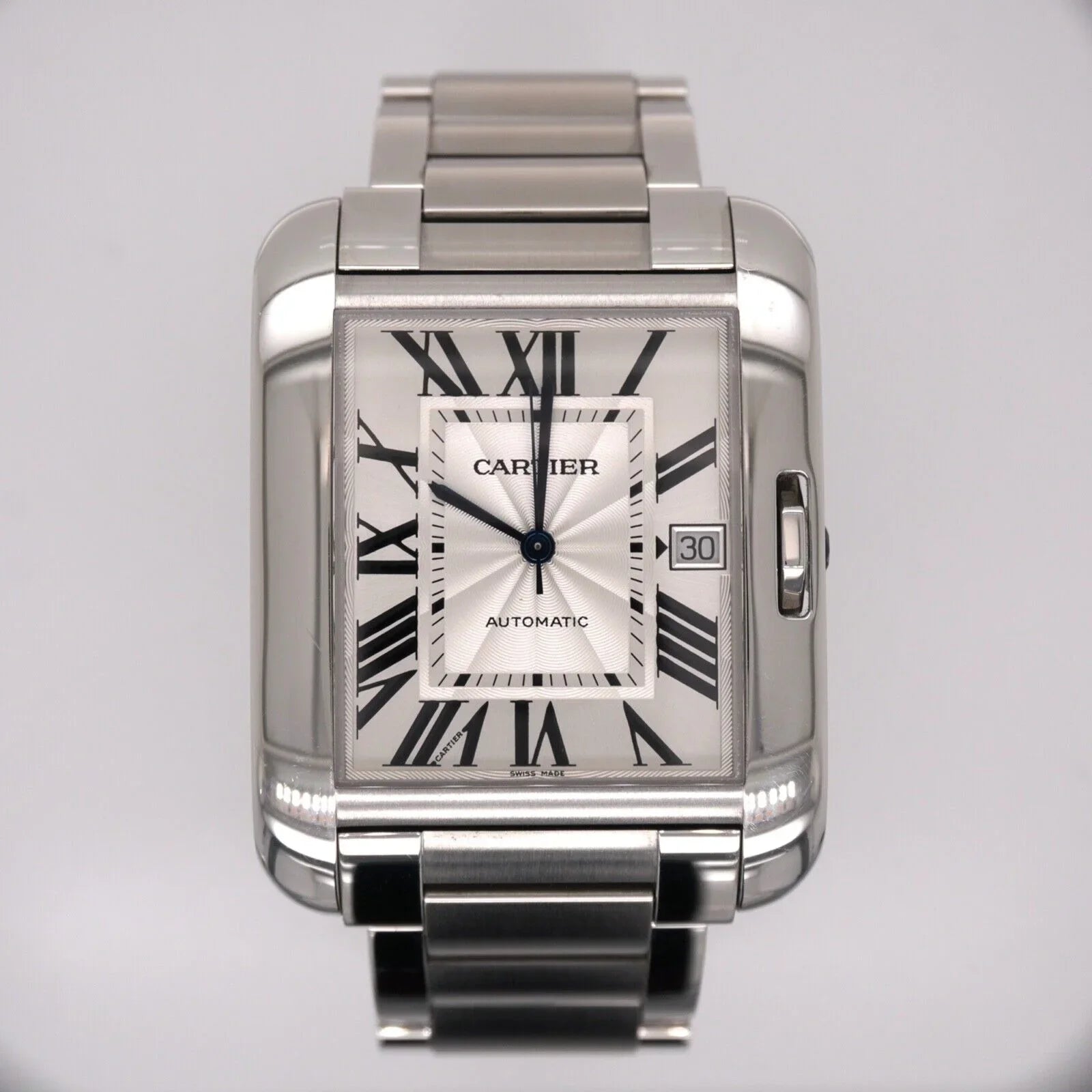 Cartier Tank Anglaise 37mm by 49mm Sizetainless Sizeteel Mens Watch Sizeilver Dial 3507