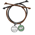 Famous Poetry Quote Future With You Bracelet Rope Hand Chain Leather Money Wristband