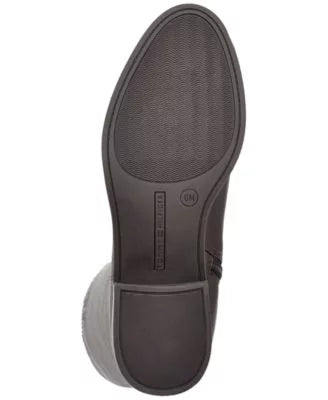 TOMMY HILFIGER Womens Brown Gore Panel Logo Padded Deelia Round Toe Block Heel Zip-Up Riding Boot 7.5 M