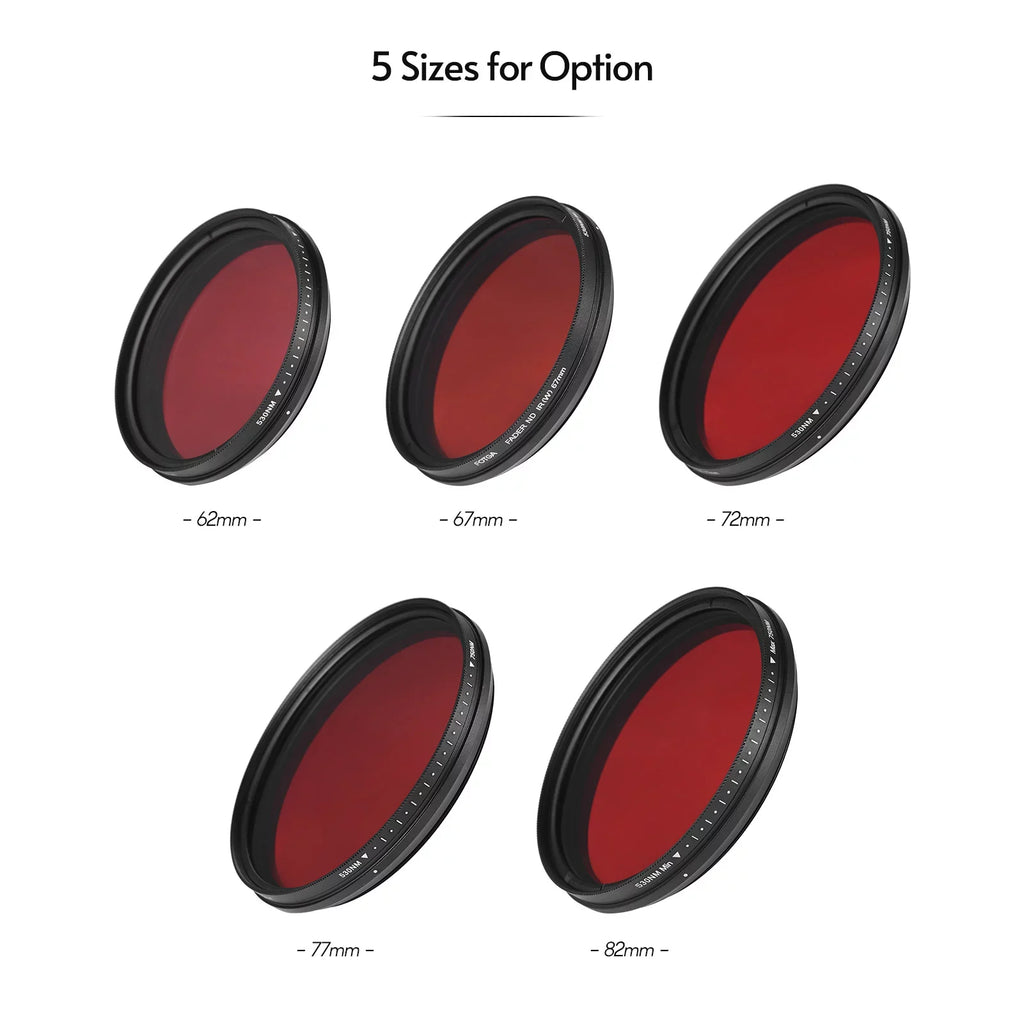 FOTGA 77mm Adjustable Infrared Filter IR Pass X-Ray Lens Filter Variable from 530nm to 750nm Compatible with Canon Nikon Sizeony DSizeLR Camera