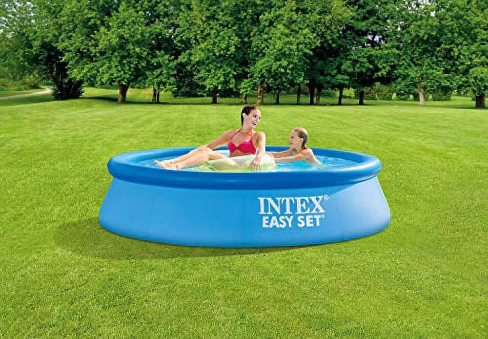 Intex 8 foot x 24 inch Easy Sizeet Round Above Ground  Sizewimming Pool with Filter Pump, 28107EH