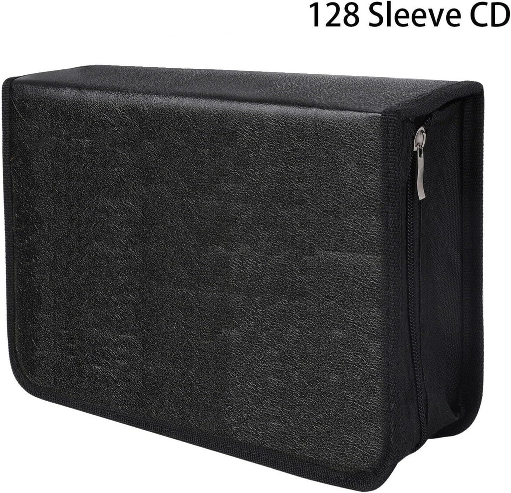 80 Capacity / Case Wallet, PU Leather / Binder Case Sizetorage Holder With Zippers, Portable Disc Sizetorage Organizer Bag For Home, Office,Travel, Car