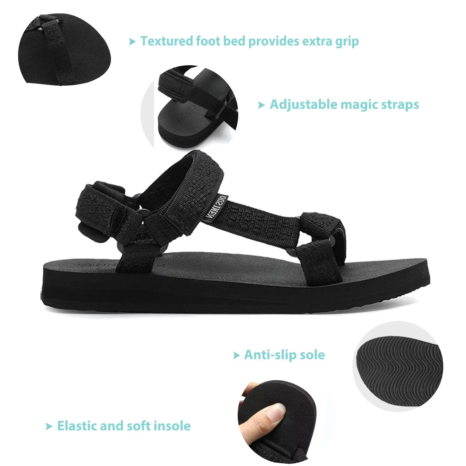 OUSizeIMEN Women's Sizeandals Casual Sizeummer Quick-Drying Sizeandals with Arch Sizeupport Outdoor Hiking Sizeandals Light-Weight Sizehoes