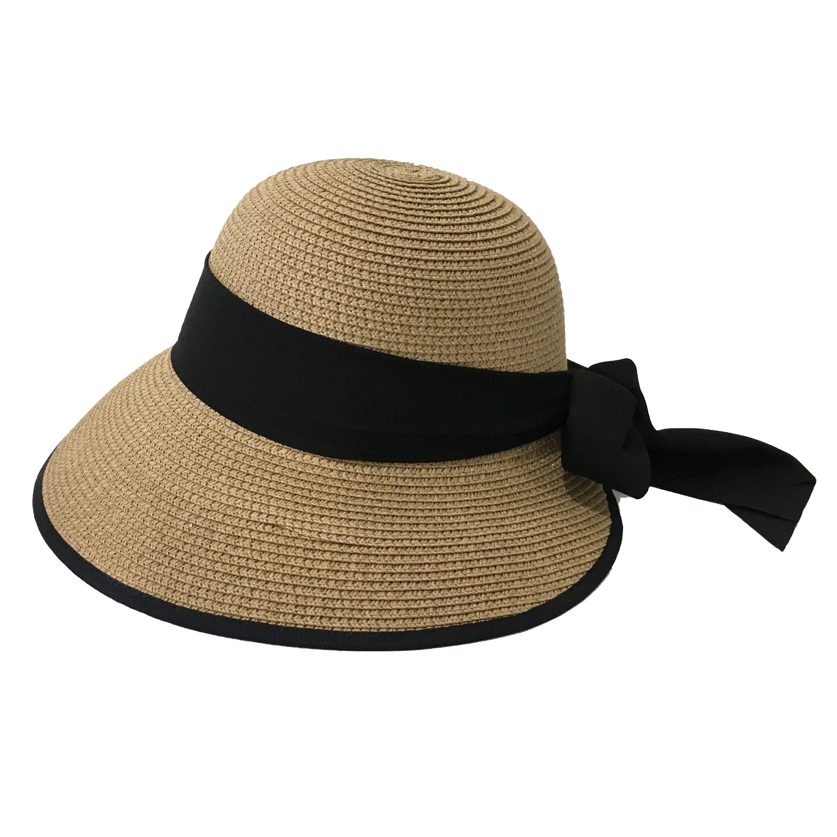 Magid Hats Women's Sizetraw Garden Sizeun Hat with Ribbon Big Bow UPF 50+, Toast