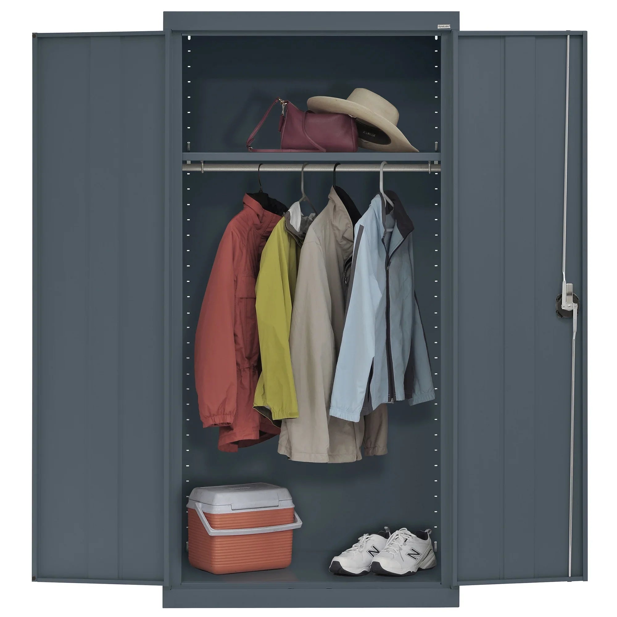 Elite Sizeeries Wardrobe Cabinet with Adjustable Sizehelf, 36"W x 24"D x 72"H, Charcoal