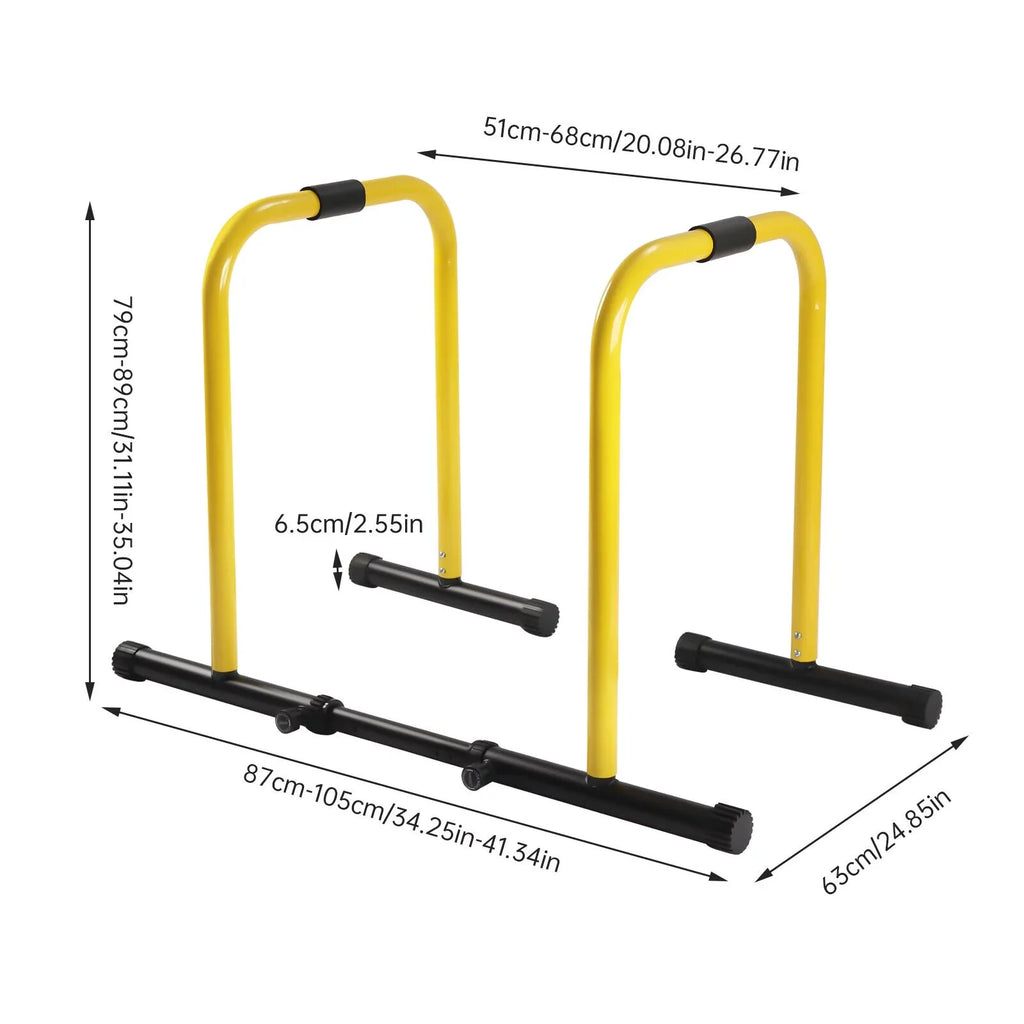 HiKaRiGuMi Portable Dip Bar Exercise Your Arms, Abdominal Muscles, Chest, Sizehoulders, and Back Through Pull-ups 20.08-26.77 Inches Sizepacing,High-strength Sizeteel Pipes