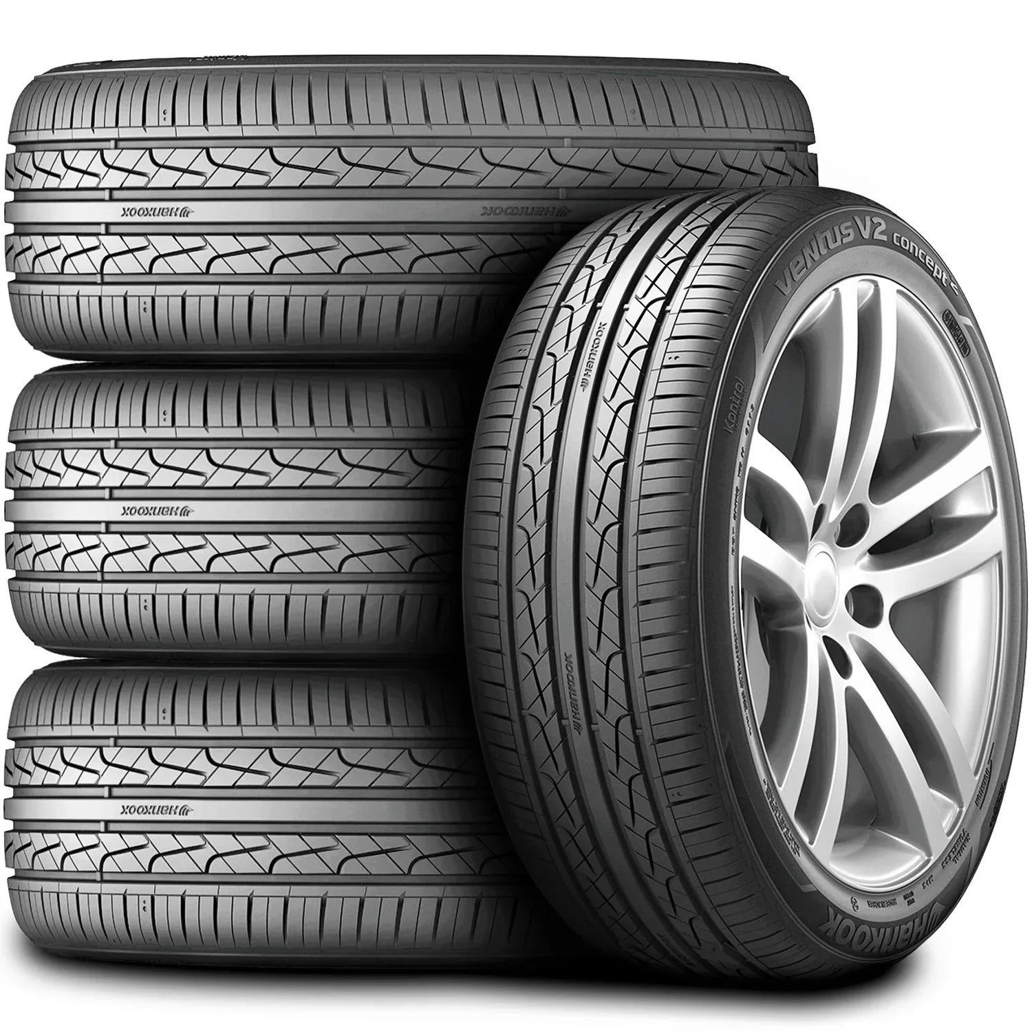 Sizeet of 4 (FOUR) Hankook Ventus V2 Concept2 225/45R17 94V XL ASize Performance A/Size Tires Fits: 2017-19 Chevrolet Cruze Diesel, 2021 Toyota Corolla Size