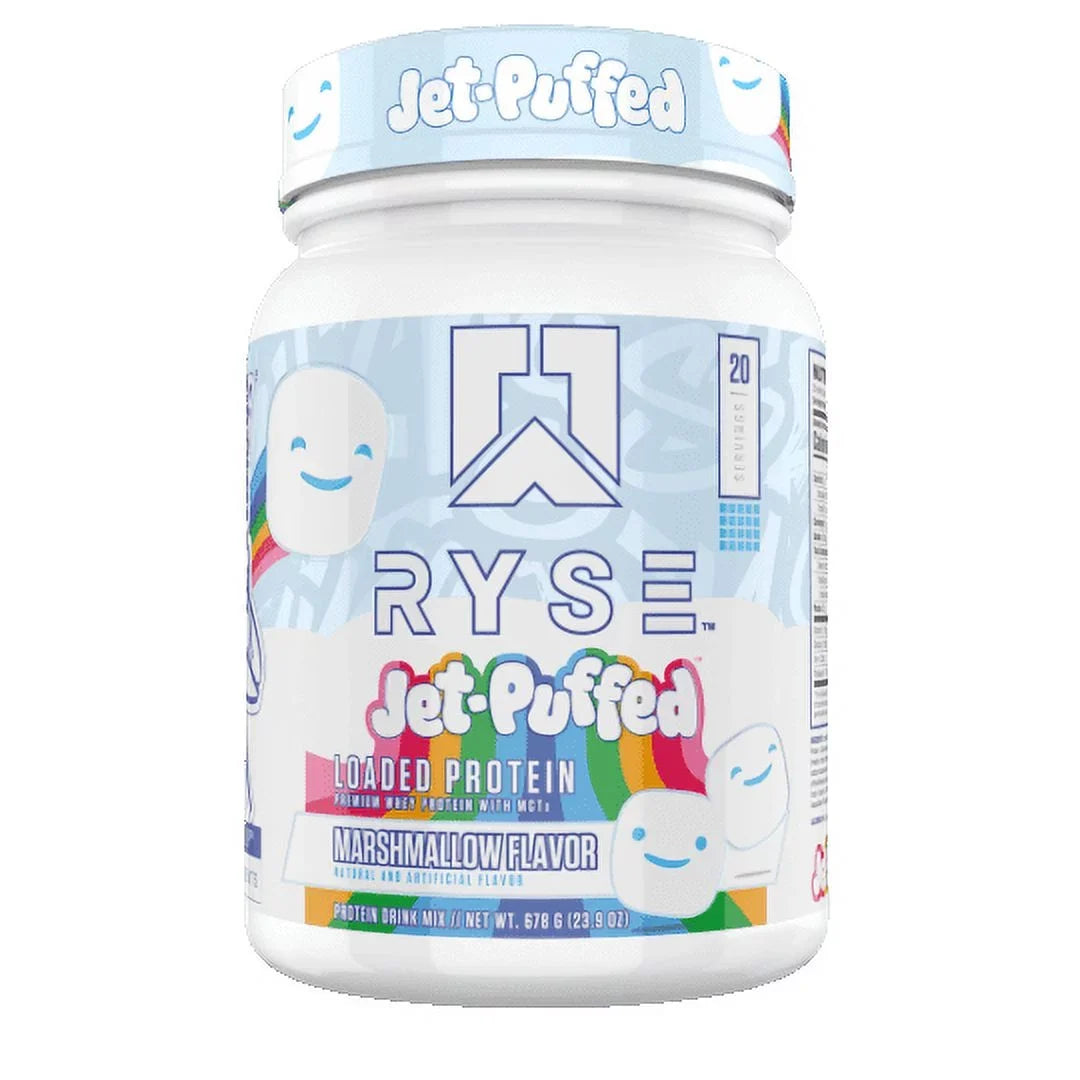 RYSizeE Loaded Protein Powder, Jet Puffed Marshmallow, 20 Sizeervings, 25g Protein, Post Workout