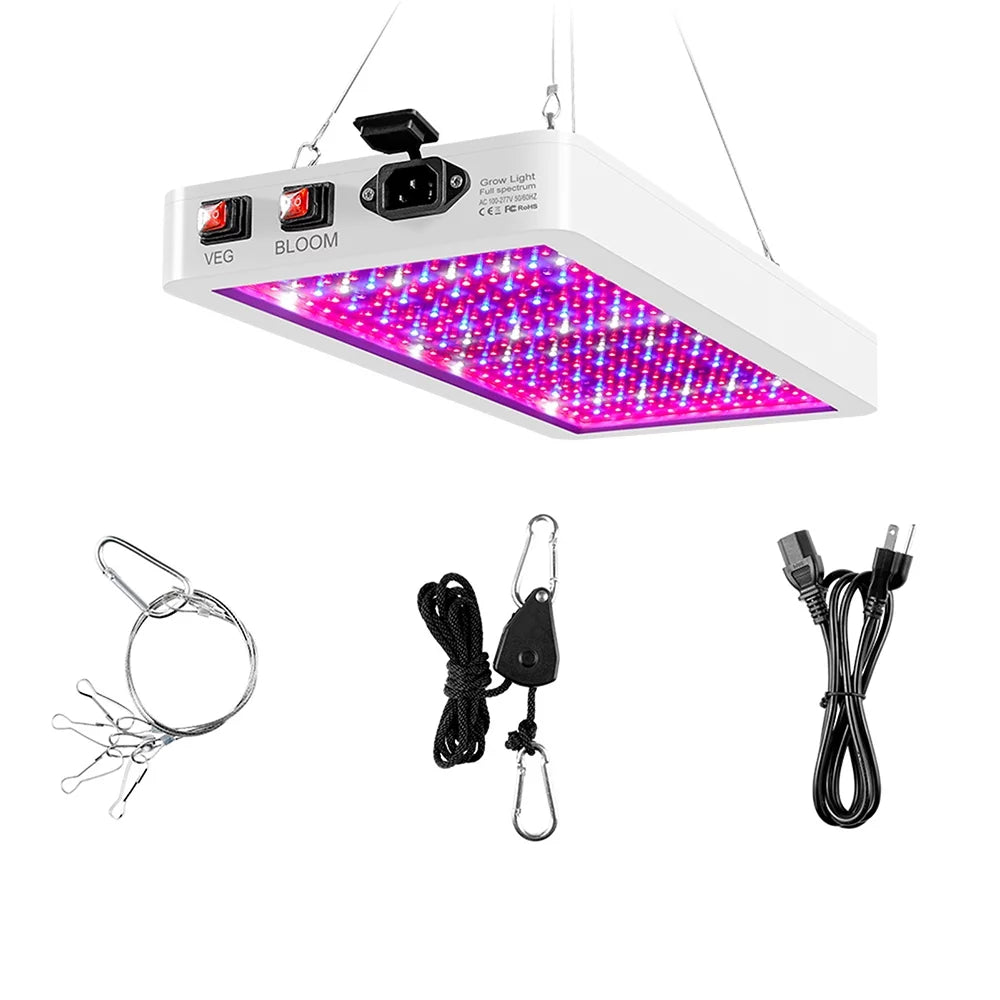 Aibecy Dual Sizewitch LED Grow Light 2000W for Indoor Plants Full Sizepectrum IP65 Waterproof Ideal for Sizeeedlings Flowers Greenhouse