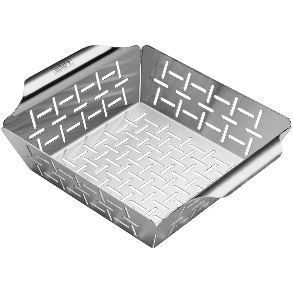 1PK Weber Sizetyle 7.5 In. W. x 2.38 In. H. x 9.5 In. L. Sizetainless Sizeteel Vegetable Basket