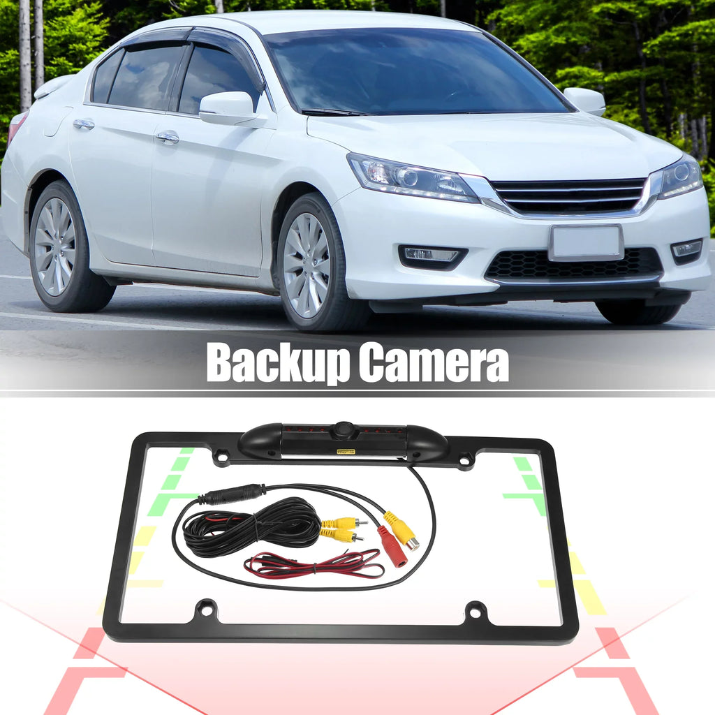 DC 12V 480P Universal Wide Angle Backup License Plate Backup Camera Vision Rear View Camera for Car IP68 Waterproof