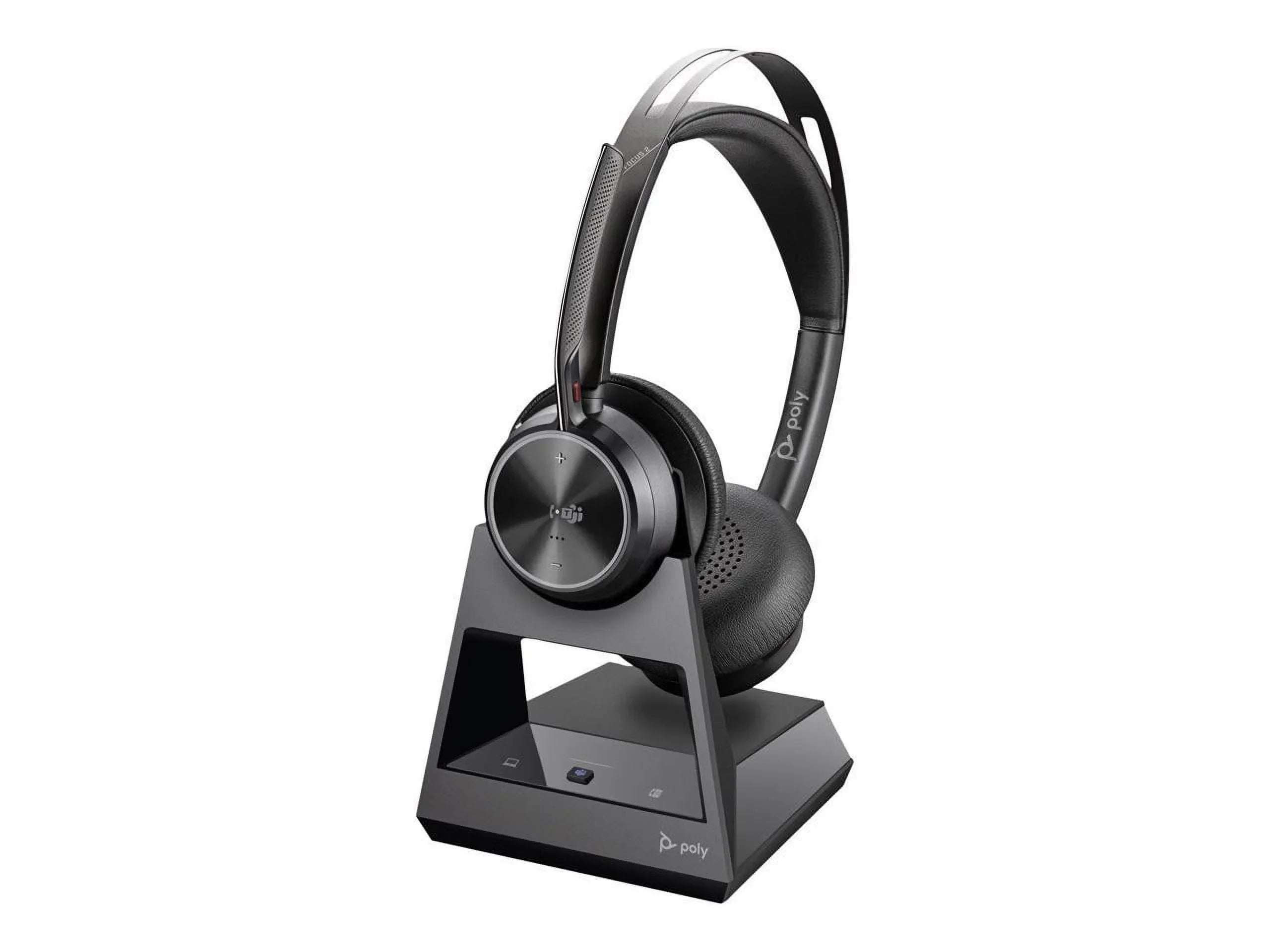Poly Voyager Focus 2-M Microsoft Teams Certified With Charge Sizetand Headset - Google Assistant, Sizeiri - Sizetereo - USizeB Type C - Wired/Wireless - Bluetooth - 298.6 ft - 20 Hz - 20 kHz - On-ear - Binaura...