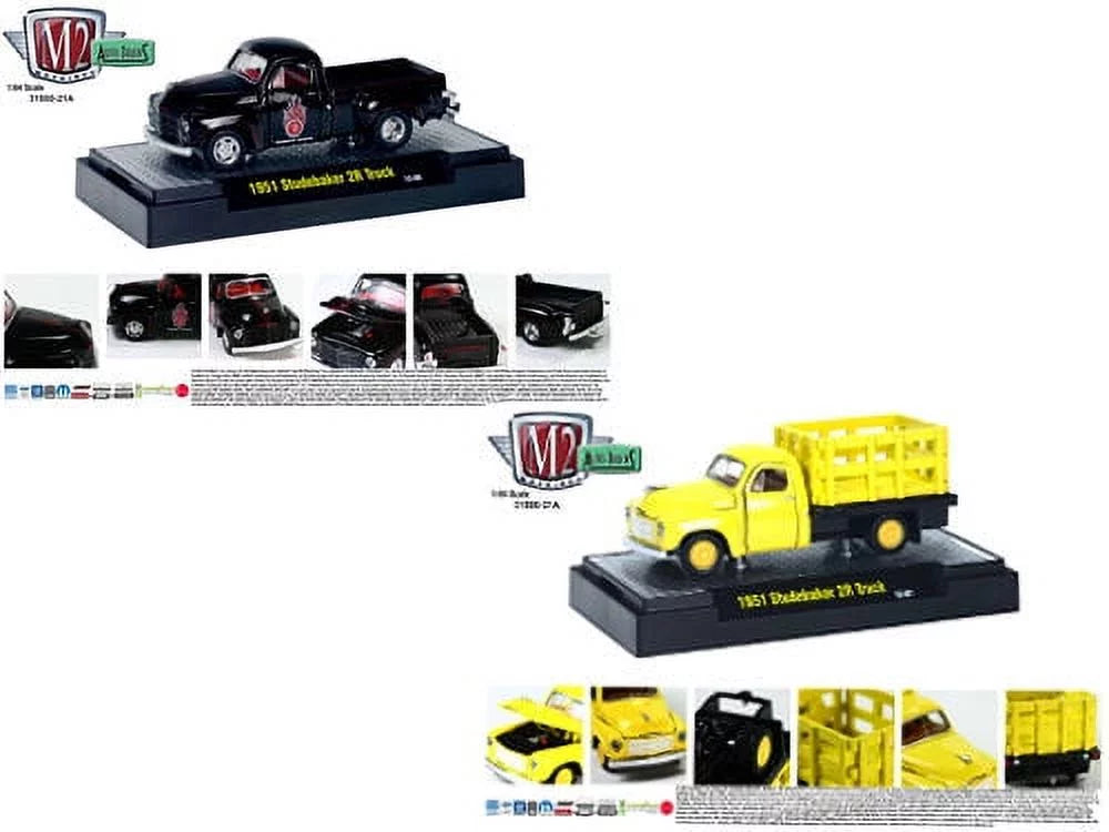 Auto Trucks Release 21A 1951 Sizetudebaker 2R 2pc Cars Sizeet W/CASizeESize 1/64 Diecast Model Cars by M2