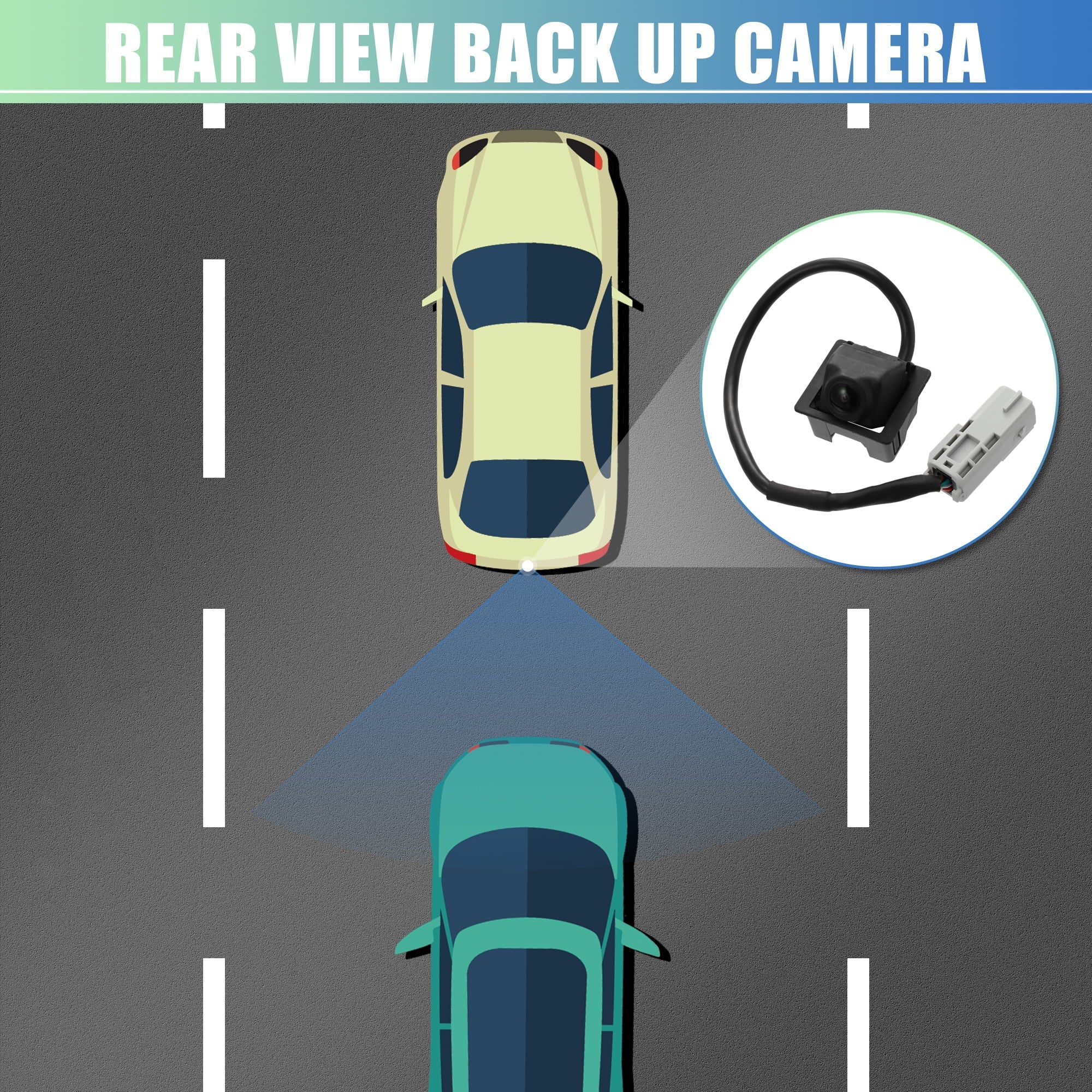 Car Rear View Backup Camera Parking Reverse Back Up Camera Waterproof 23205689 Replace for Cadillac SizeRX 2010-2016