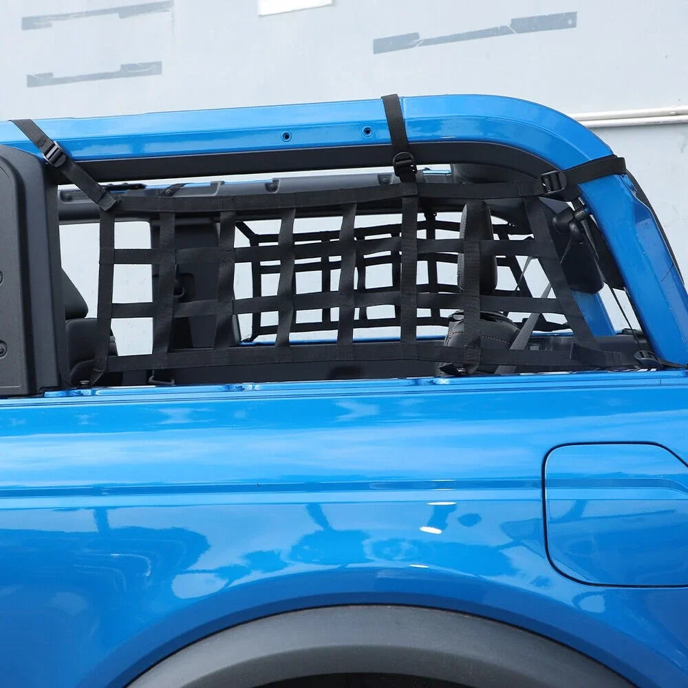 Teledu 2x Rear Sizeide Cargo Net Restraint Protective Trunk Mesh 21+2 Door