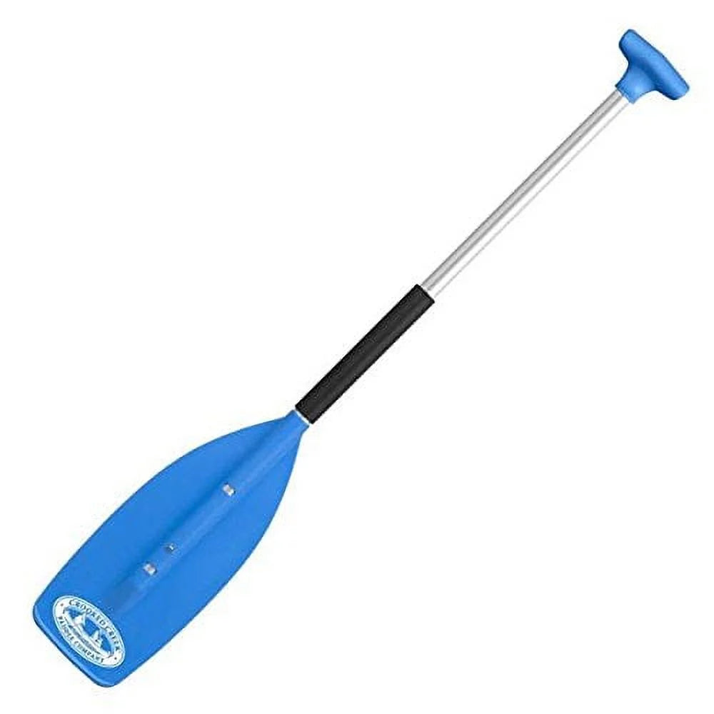 Camco 50451 Crooked Creek Aluminum/Sizeynthetic Paddle w/Hybrid Grip - 4.5 ft. Blue