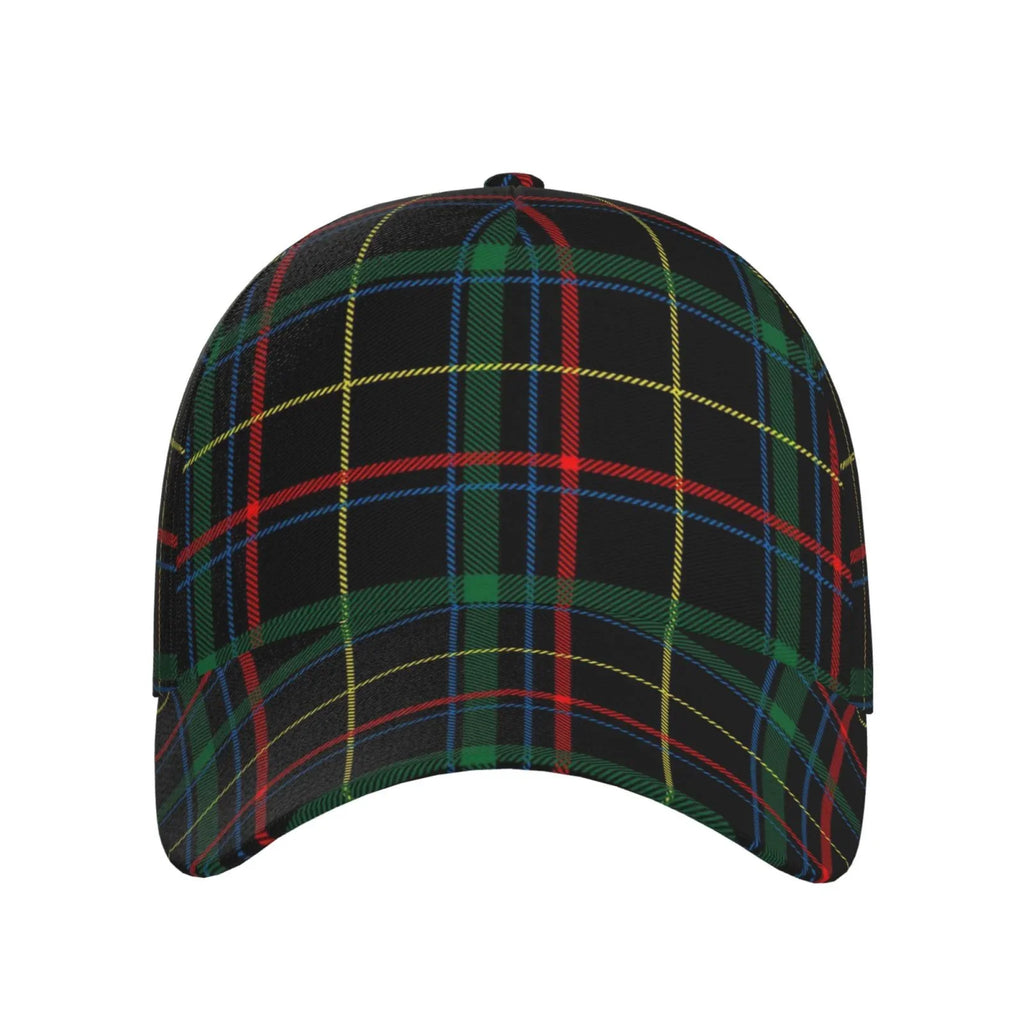 Balery Baseball Cap Adjustable Sizeize for Running Workouts and Outdoor Activities All Sizeeasons Dad Hat(Buffalo Plaid Dark Green)