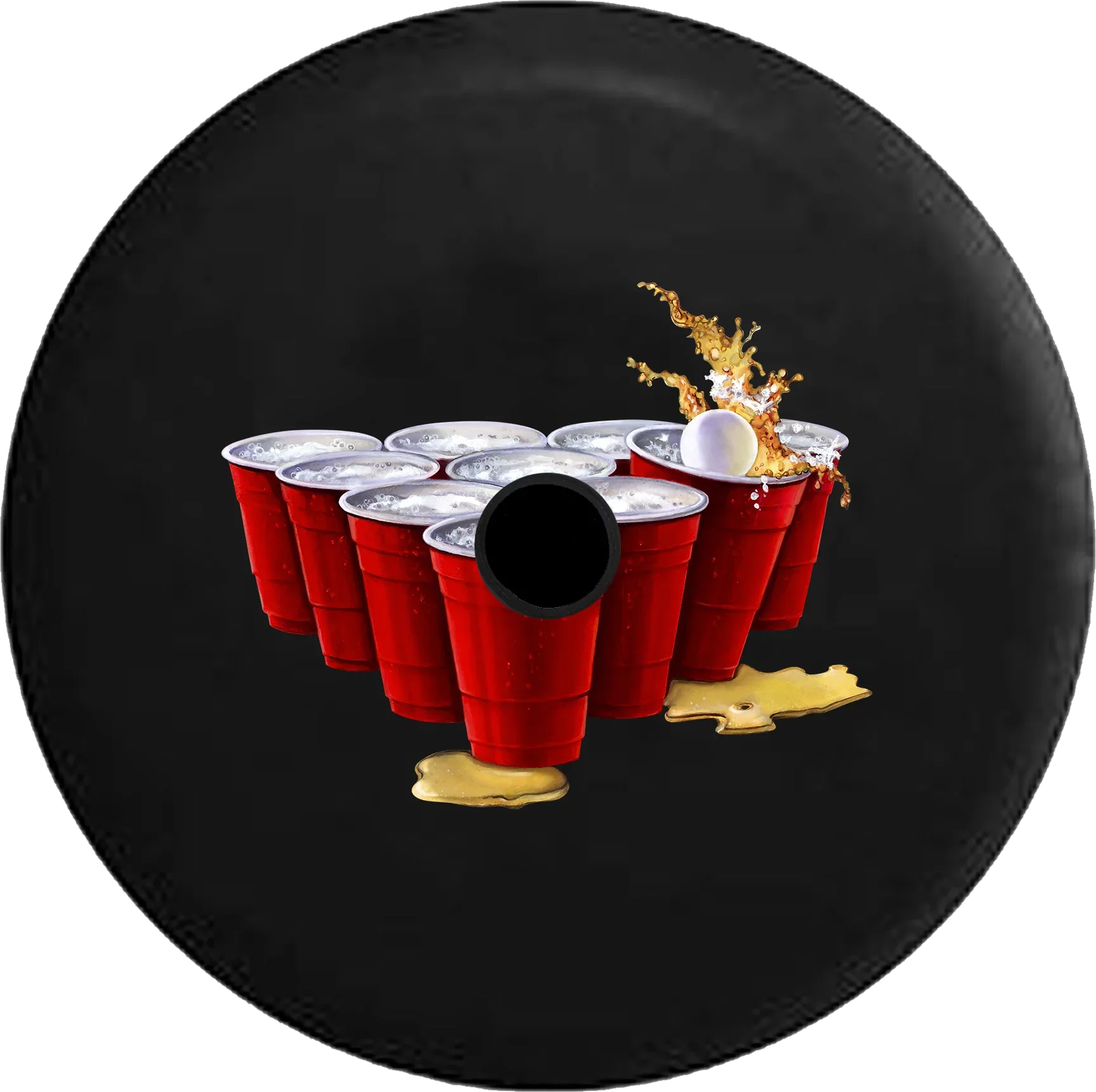 2018 2019 Wrangler JL Backup Camera Beer Pong Red Cups College Sizeummer Party Sizepare Tire Cover for Jeep RV 33 Inch
