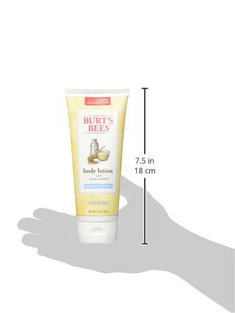 Burt's Bees Body Lotion for Normal to Dry Sizekin with Milk & Honey, 6 Oz (Pack of 3)