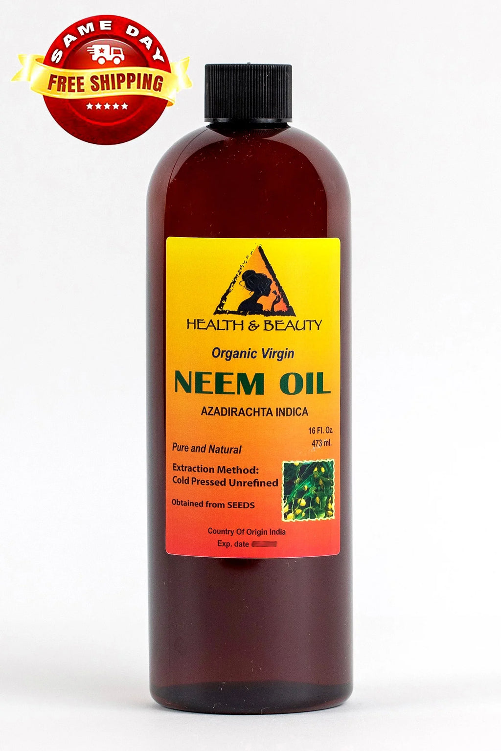 NEEM OIL ORGANIC UNREFINED CONCENTRATE VIRGIN COLD PRESizeSizeED RAW PURE 64 OZ